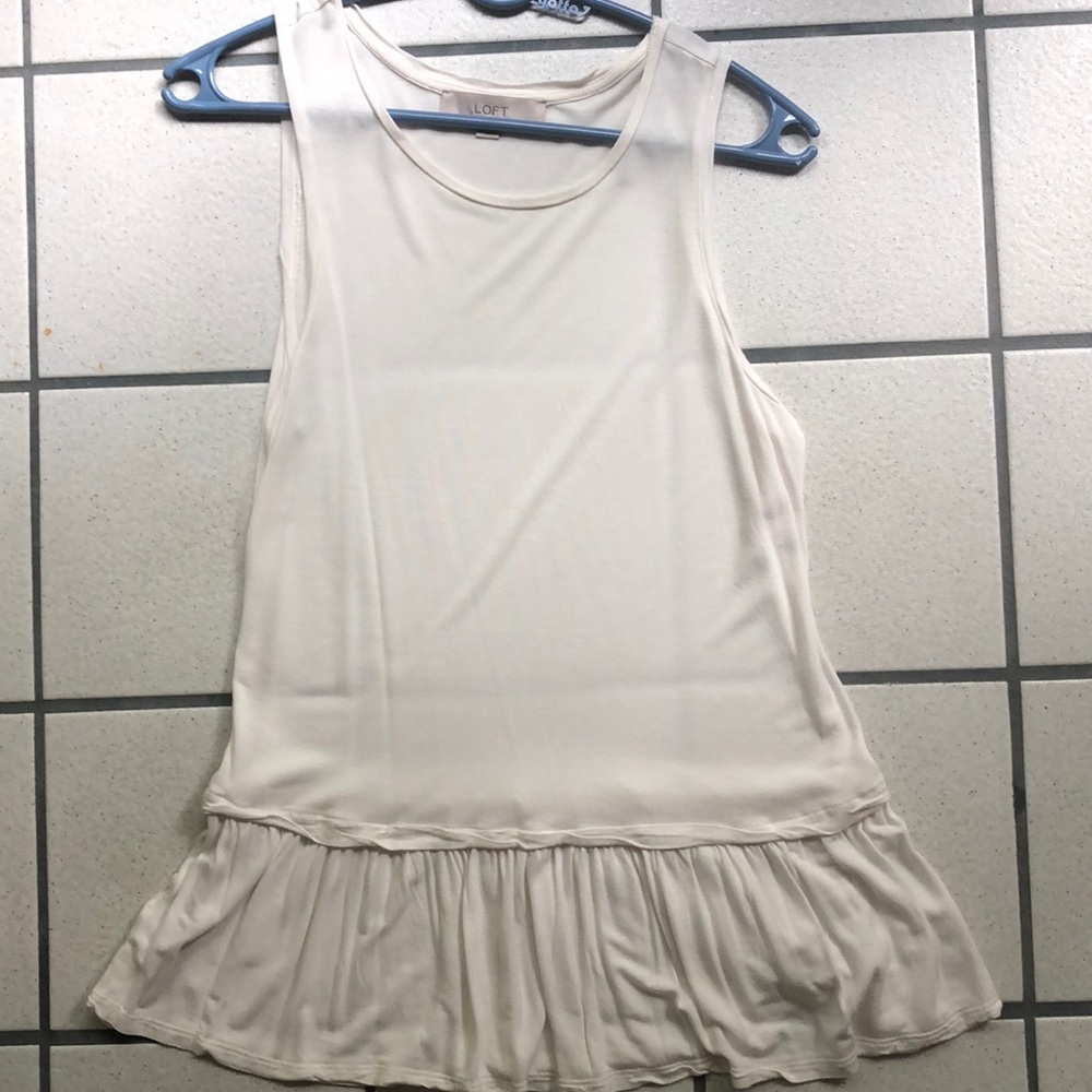 LOFT white stretch tunic